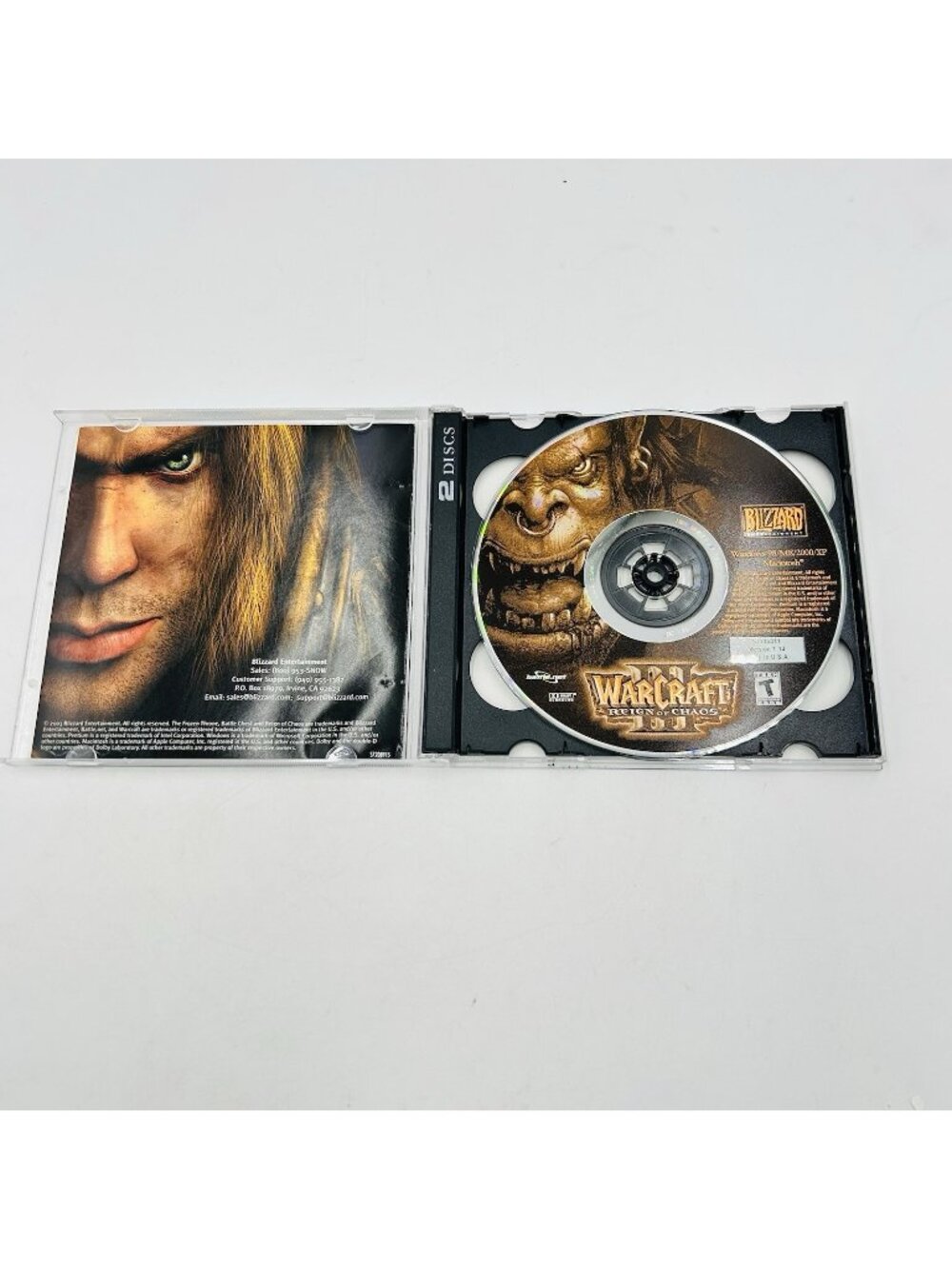 WarCraft III Battle Chest (PC, 2003) - Game W/ Key 2-Discs